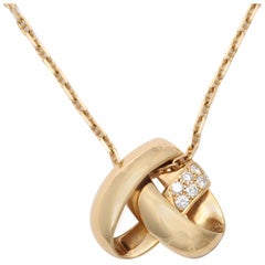 VAN CLEEF & ARPELS  Gold Heart  Pendant  Neclace With Chain