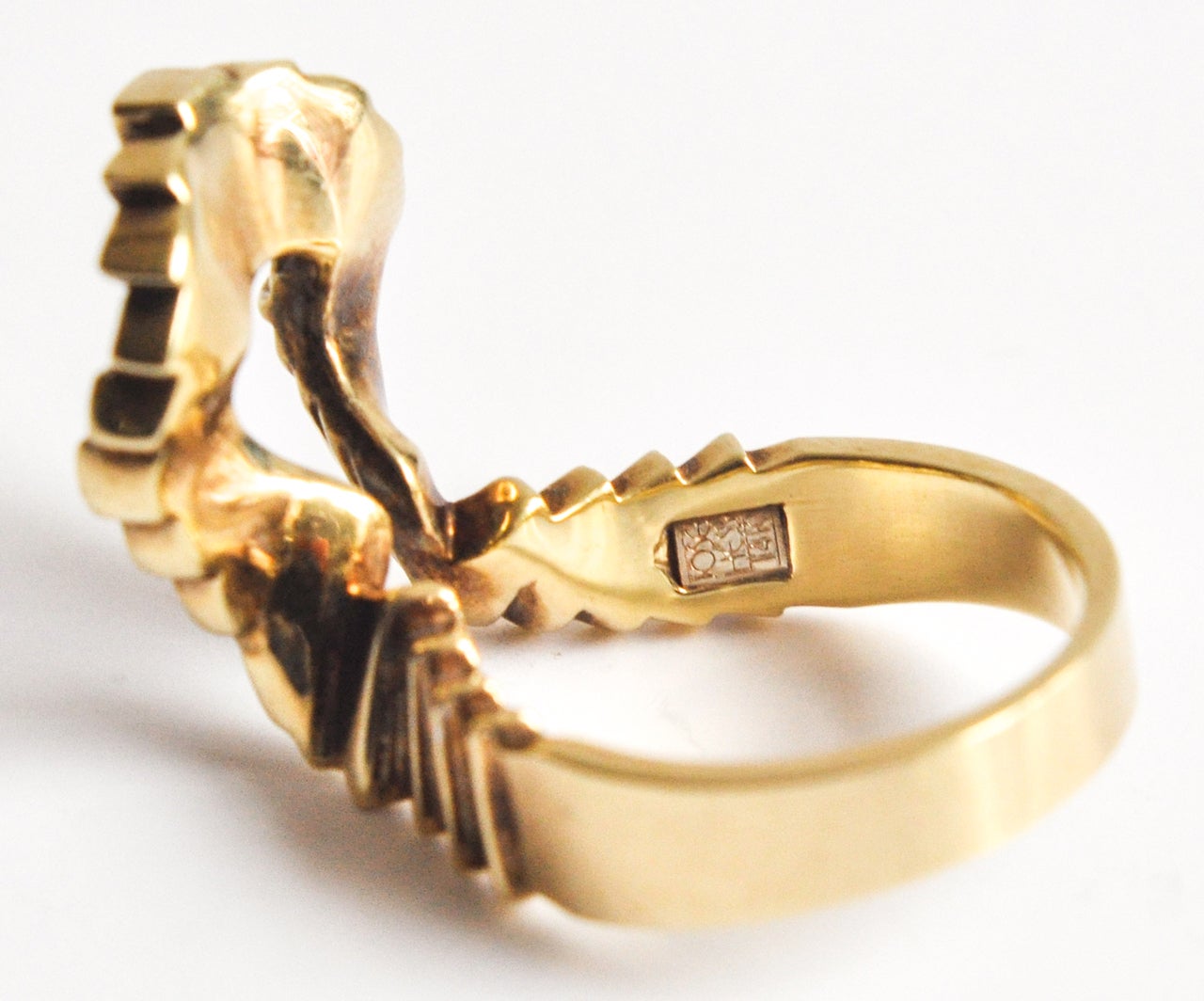 Jose Hess Sculptural Gold Ring at 1stdibs