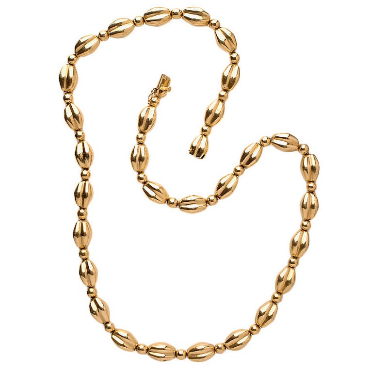 Lalaounis Gold Bead necklace