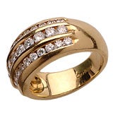 Cartier Gold Ring with Diamonds