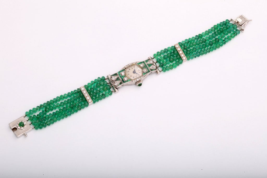 emerald stone watch