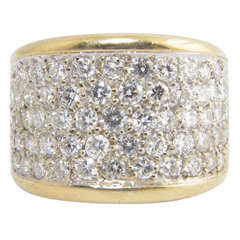 Wide Diamond Gold Band 5