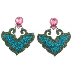 FABULOUS YVES ST LAURENT CHANDELIER EARRINGS