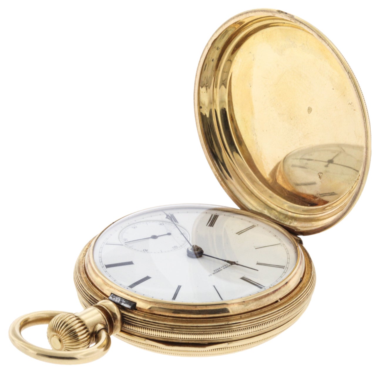 Waltham Yellow Gold Hunting Case Pocket Watch For Sale at 1stDibs waltham 18k gold pocket
