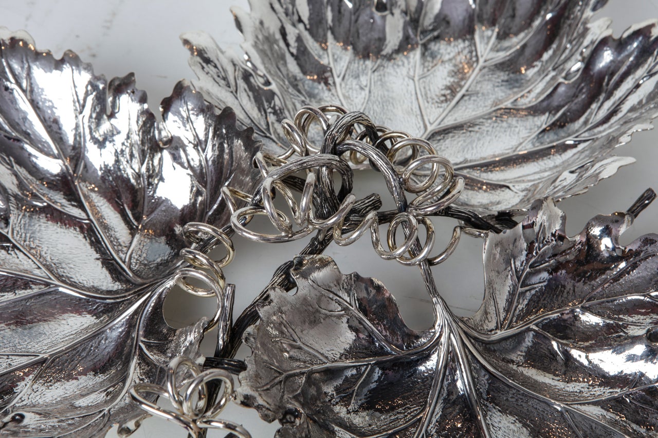 Modern Buccellati silver centerpiece For Sale