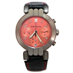 HARRY WINSTON Titanium Limited Edition Chronograph Wristwatch with Salmon Dial