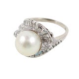 Mellerio Pearl and Diamond ring