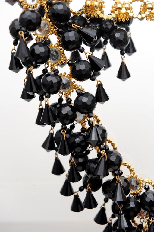 Spectacular Black Lucite Necklace By  William De Lillo 1