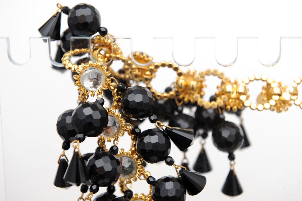 Spectacular Black Lucite Necklace By  William De Lillo 2