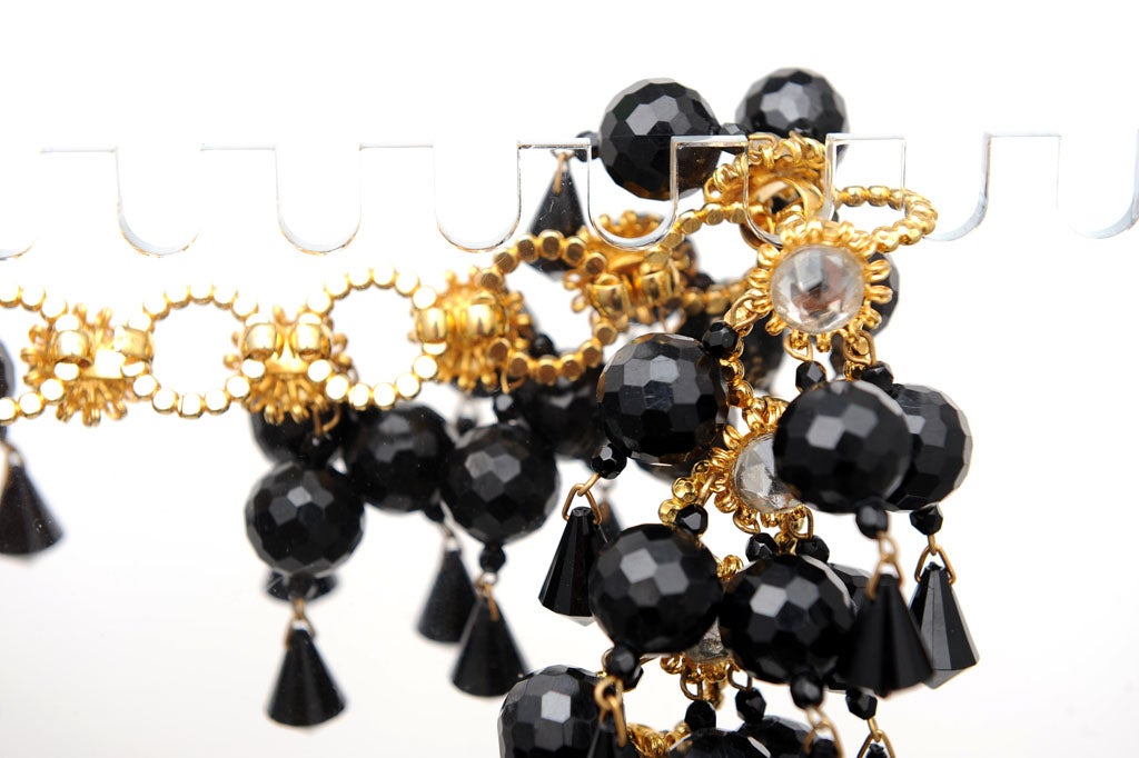 Spectacular Black Lucite Necklace By  William De Lillo 3