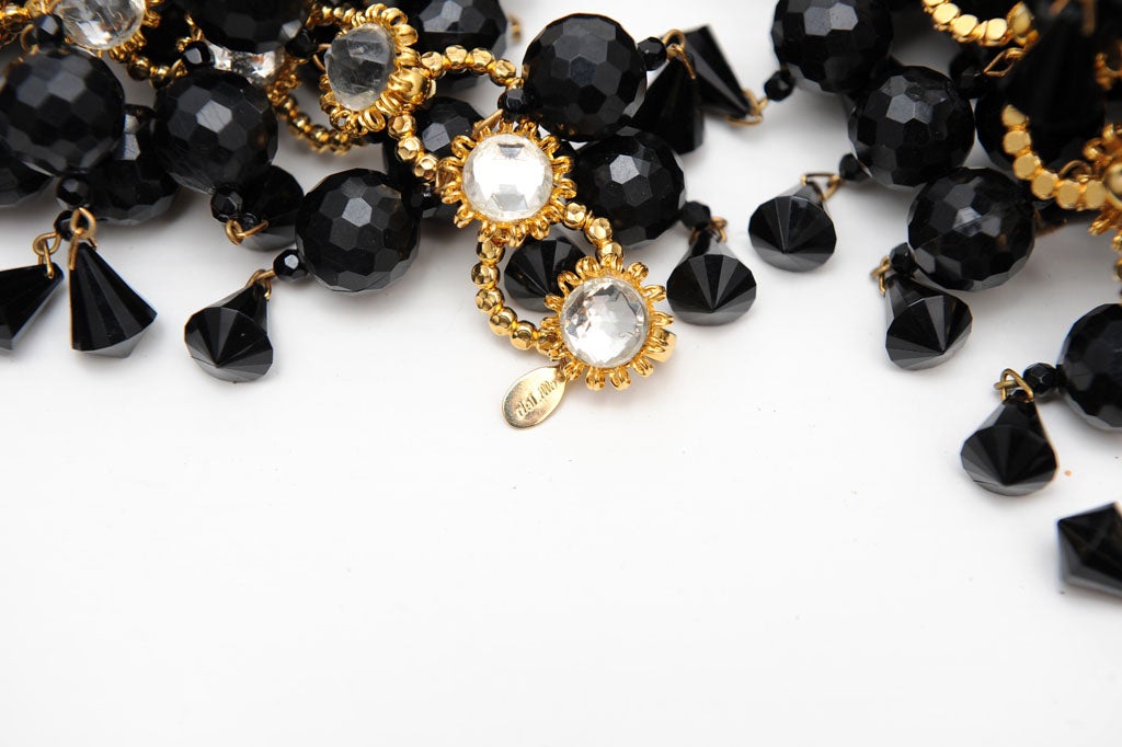 Spectacular Black Lucite Necklace By  William De Lillo 5