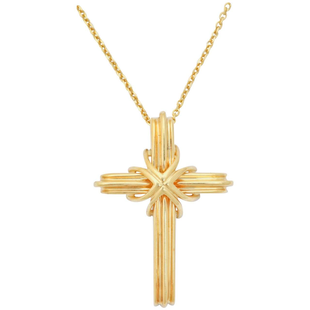 Tiffany & Co. Yellow Gold Cross Pendant