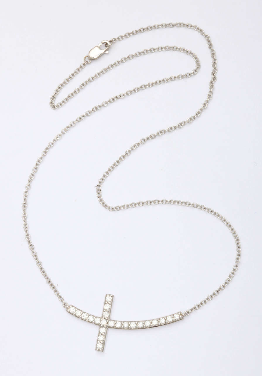 Chic Diamond Sideways Cross