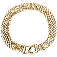 POMELLATO Gold And Diamond Necklace With Buckle Clasp POMELLATO Gold And Diamond Necklace With Buckle Clasp