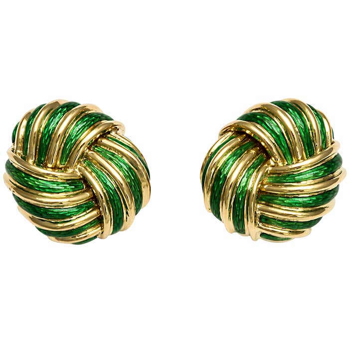 Tiffany green earrings Clearance