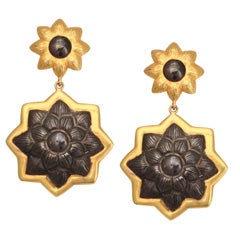 Sunflower Pendant Earrings