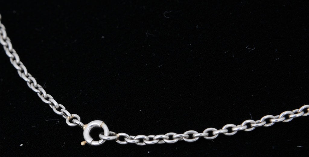 Women's or Men's Unique Deco Diamond by the Yard Platinum Chain - 36