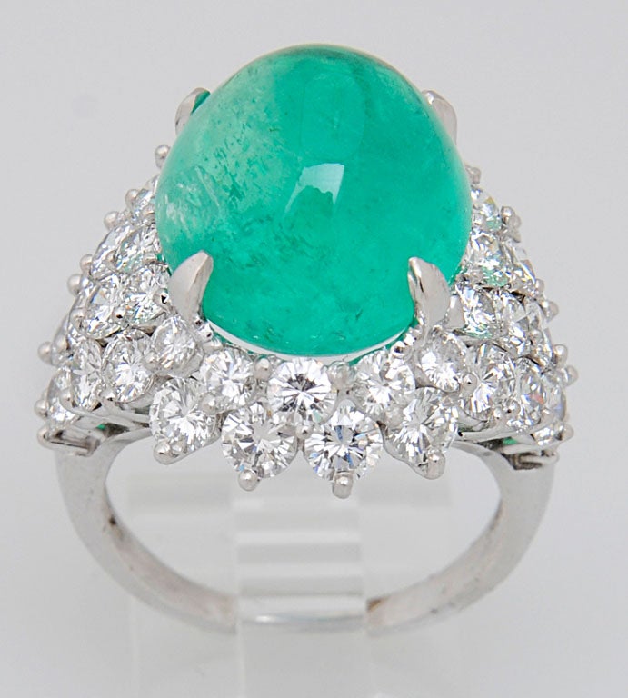 cabochon emerald ring