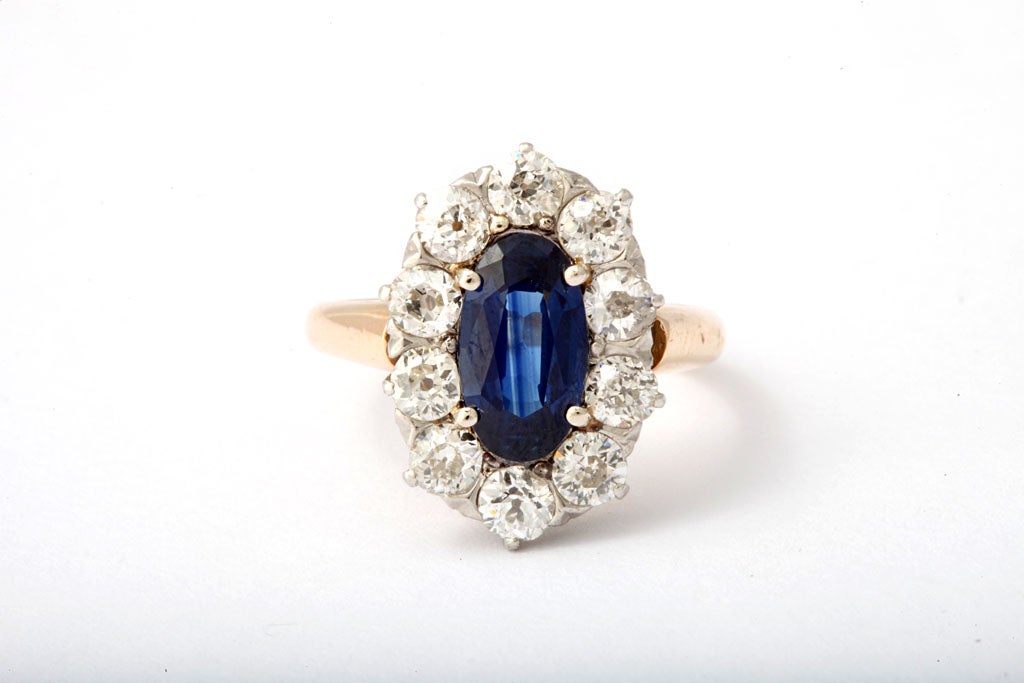 Gold and Platinum  Sapphire Ring 1