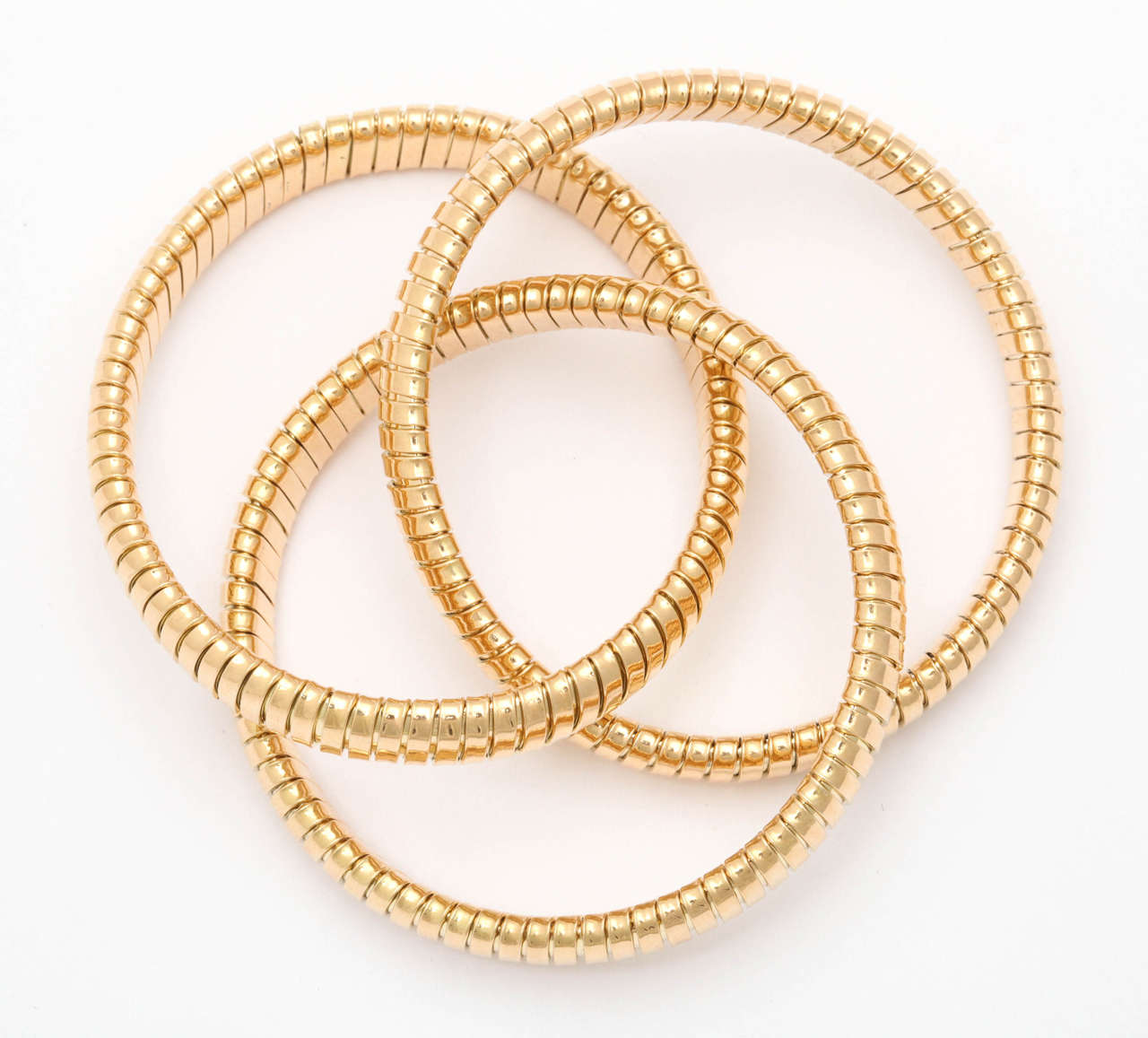 Three 18k flexible bands, 9 mm each.