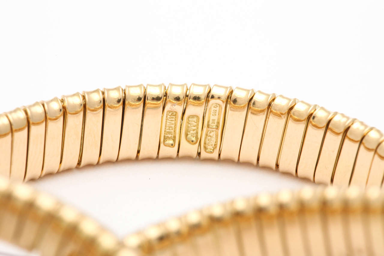 Women's Yellow Gold Tubogas Rolling Bracelet