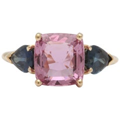 Pink Sapphire and Blue Sapphire Ring