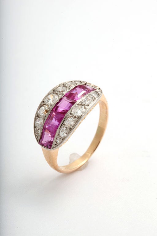 Art Deco Ruby and Diamond Ring