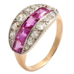 Antique Art Deco Ruby and Diamond Ring