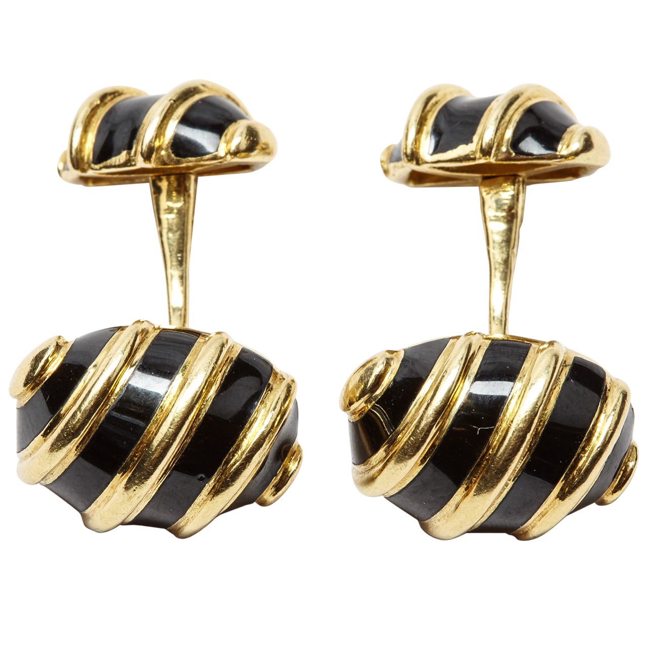 A pair of enamel cufflinks by Jean Schlumberger for Tiffany & Co. For Sale