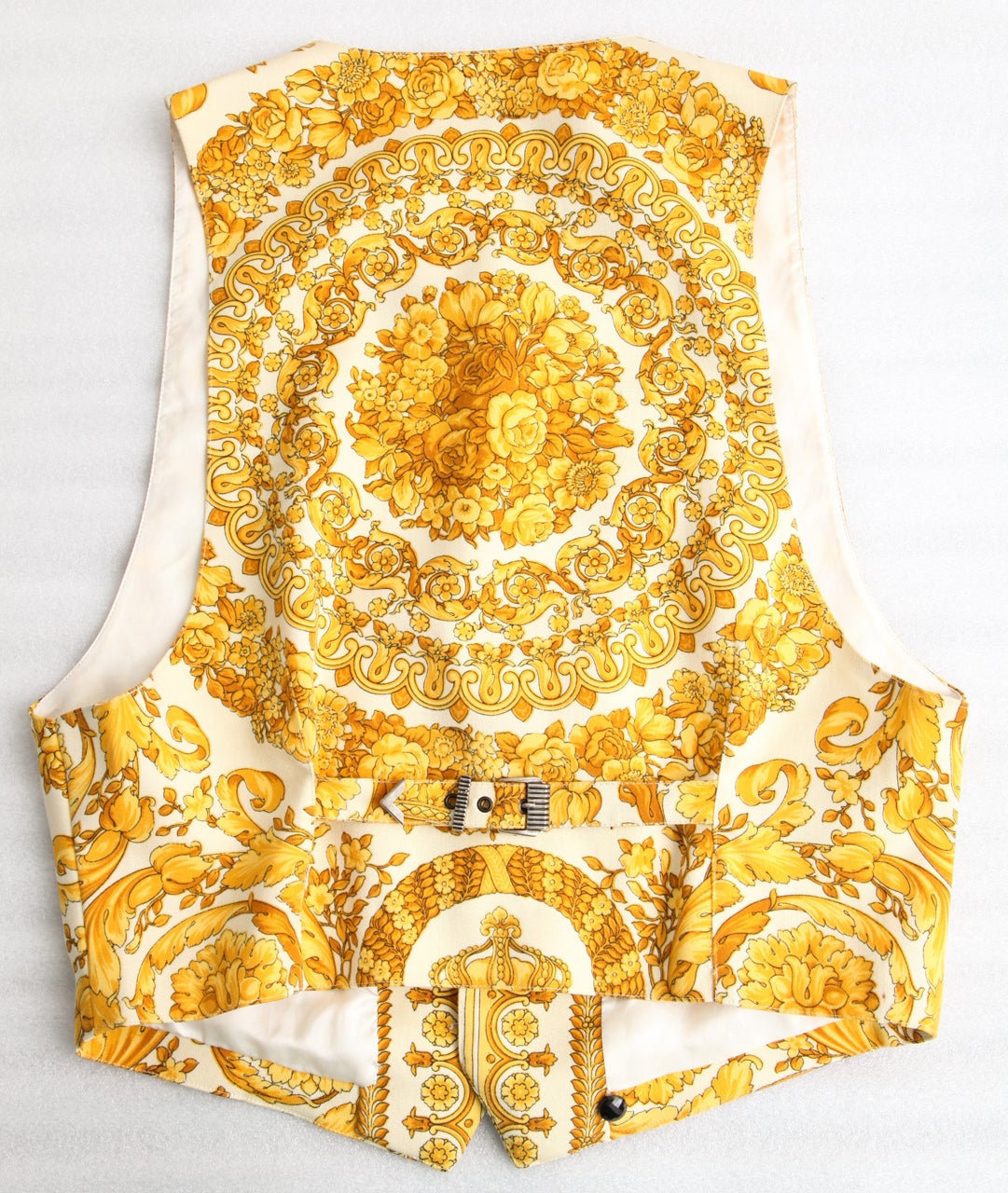 Orange Gianni Versace Rare Men's Baroque Print Vest