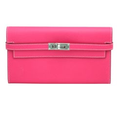 Hermes Rose Tyrien Kelly Wallet