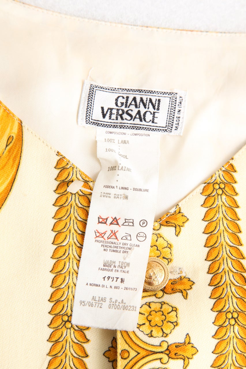 Gianni Versace Rare Men's Baroque Print Vest at 1stDibs | versace vest ...