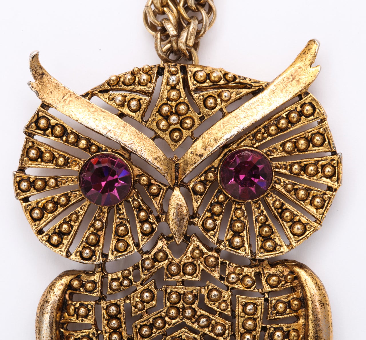 1960s Owl Pendant In Excellent Condition For Sale In Stamford, CT