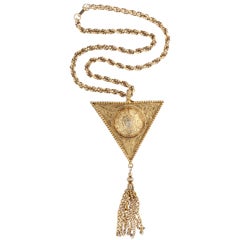 Triangular Medallion Pendant Necklace 8