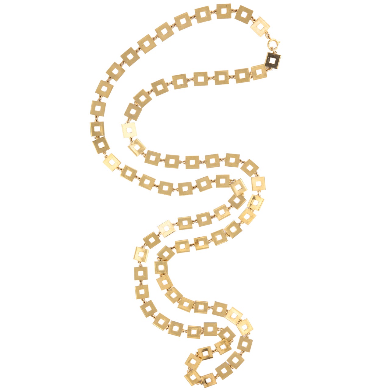 Square Chain Necklace at 1stDibs