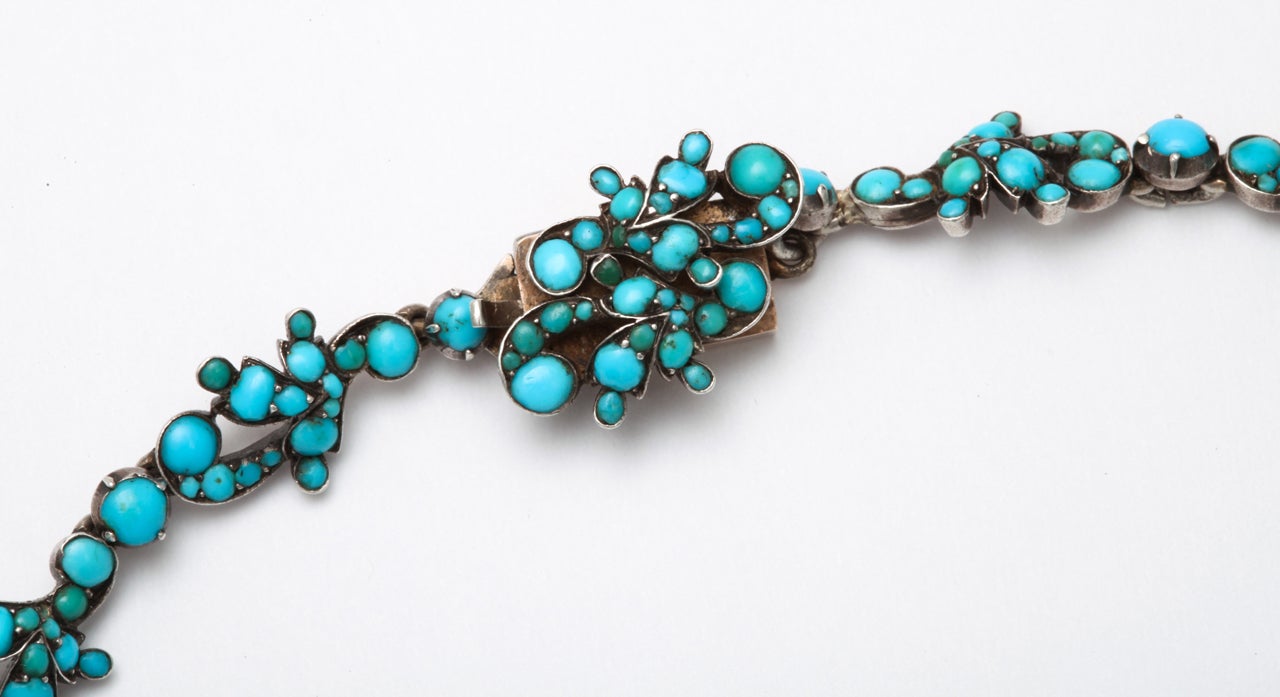 Women's Birth of the Blue: A Magnificent Turquoise and Natural Pearl Necklace