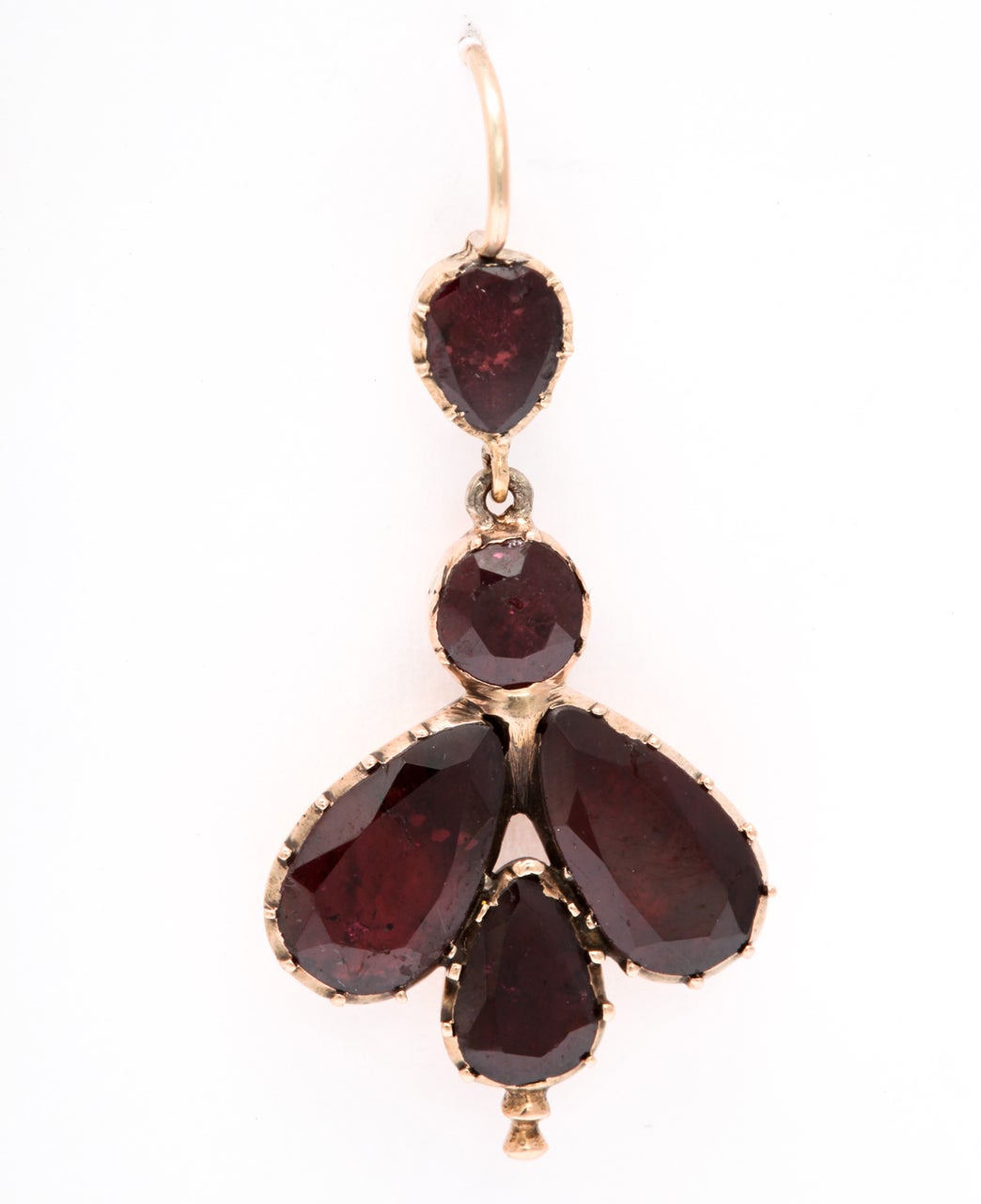 Georgian Early 19th Century Garnet Fly Earrings