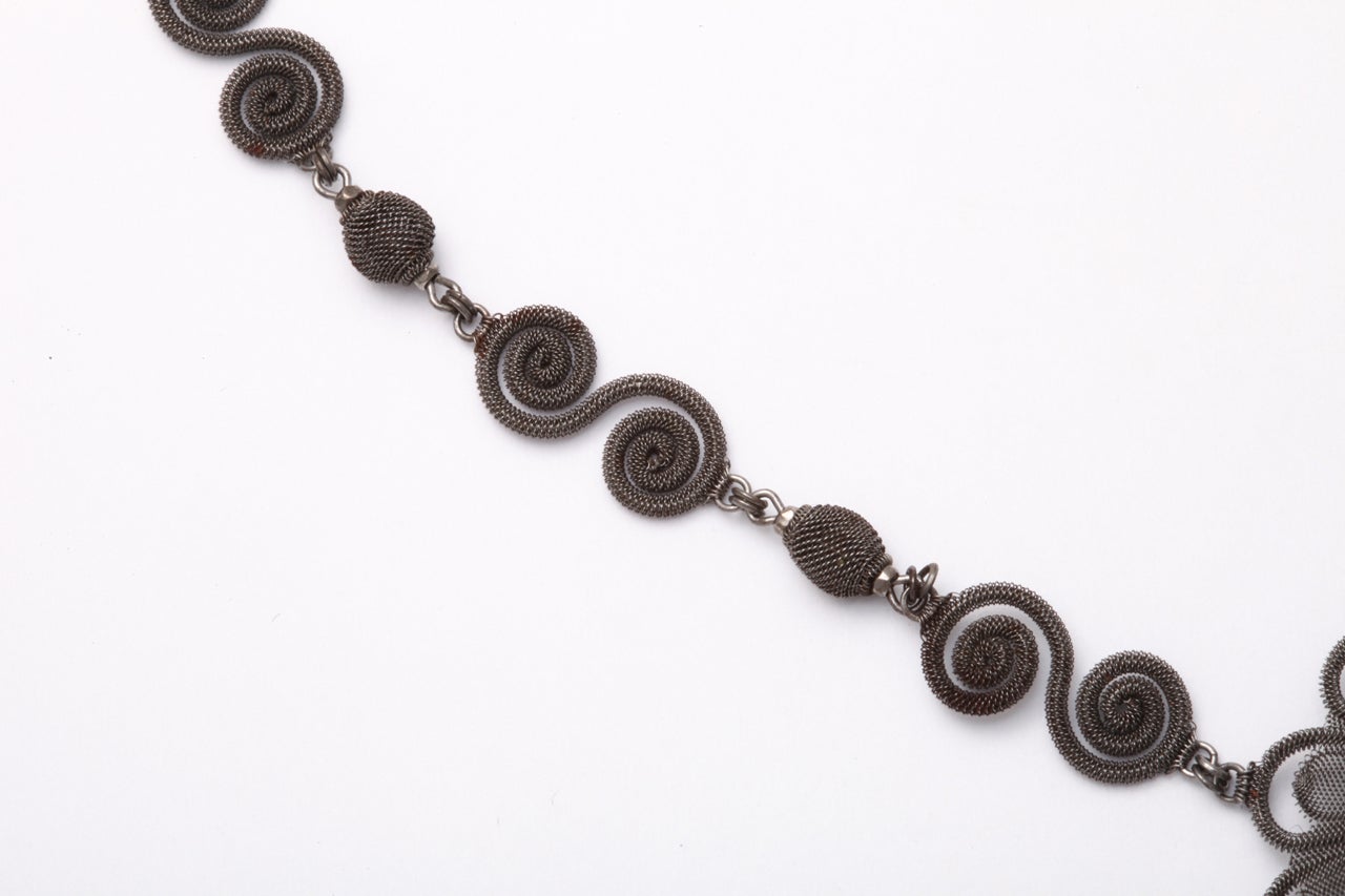 Georgian Rare Silesian Wirework Necklace