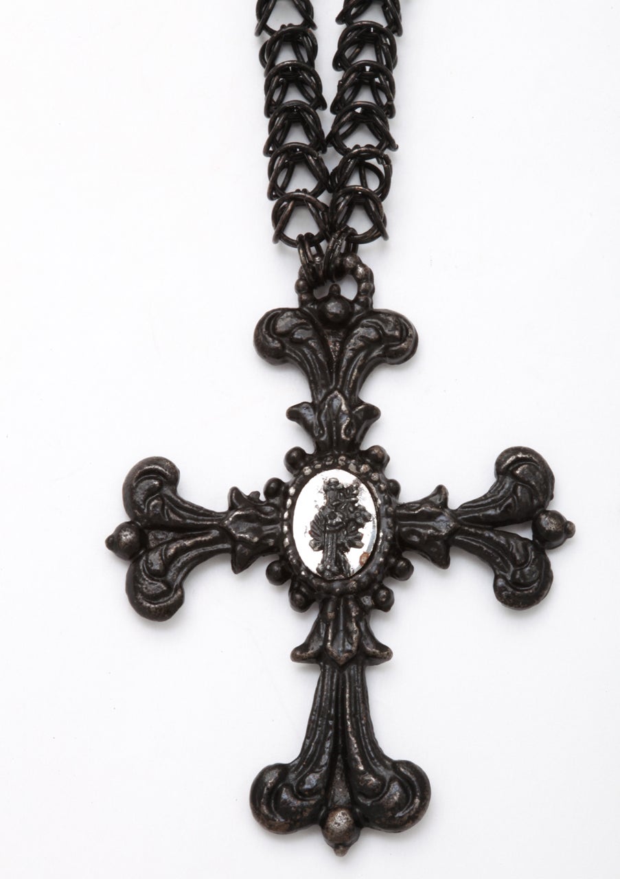 Antique Georgian Berlin Iron Chain and Cross c. 1820-30 For Sale 3