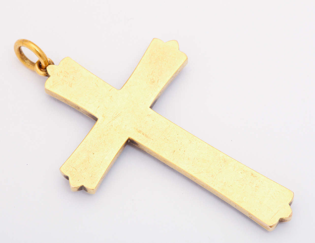Antique Victorian Banded Agate Gold Cross In Excellent Condition In Stamford, CT