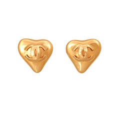 CHANEL HEART CC CLIP-ON EARRINGS