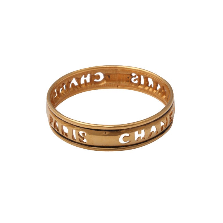 CHANEL LOGO CUTOUT BANGLE