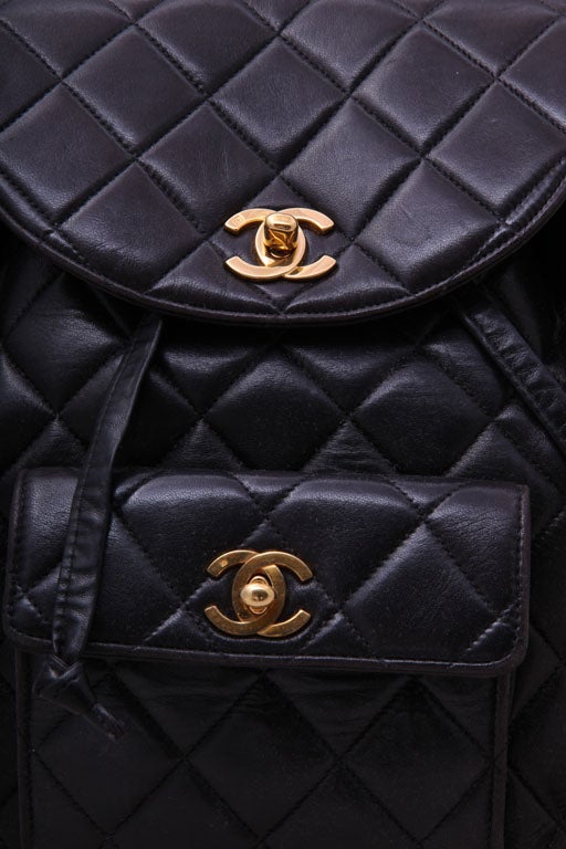 Women's CHANEL DARK BROWN QUILTED BACKPACK