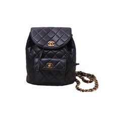 CHANEL DARK BROWN QUILTED BACKPACK