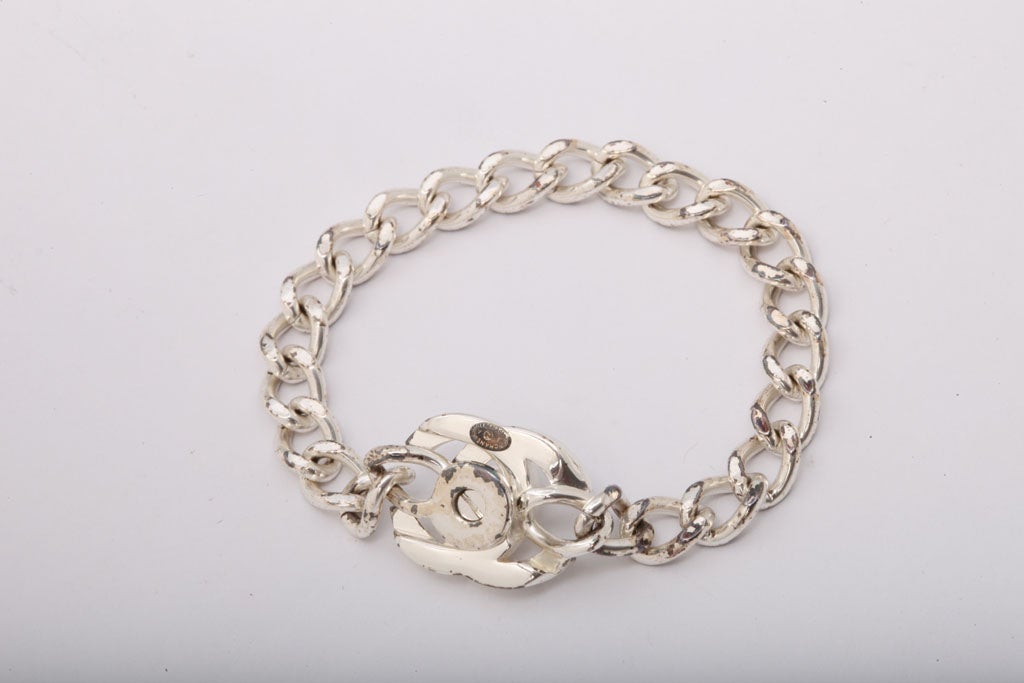 Chanel Silver Bracelet For Sale at 1stdibs