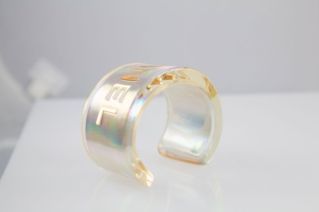 Lucite Cuff by Chanel 4