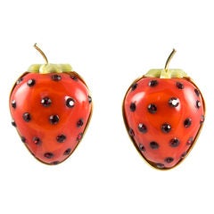Strawberry Ear Clips by Valentino