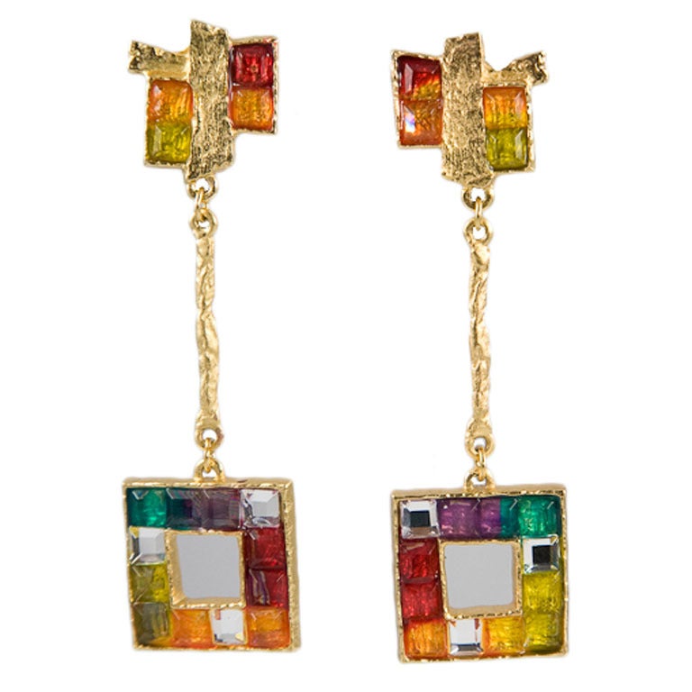 Colorful Earrings by Christian Lacroix at 1stdibs