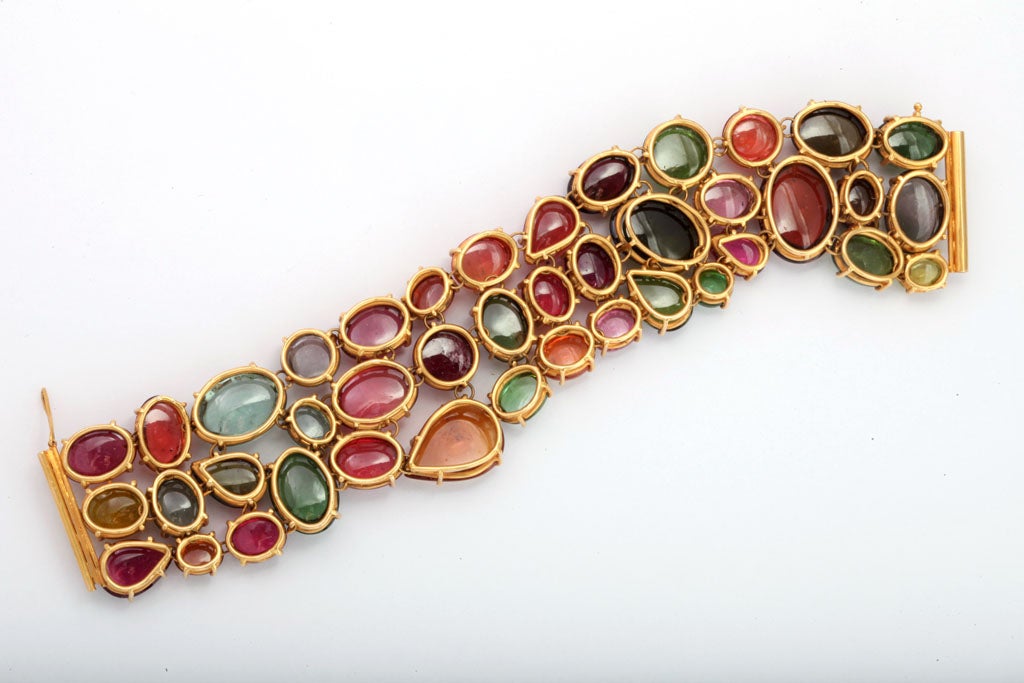 Magnificent Multi-colored Tourmaline Bracelet 1