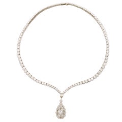 Vintage Van Cleef & Arpels Riviere Diamond Platinum Necklace